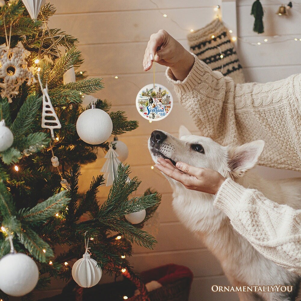 Enchanting Scotland Christmas Ornament, Celtic Culture and Heritage Edinburgh Souvenir and Gift