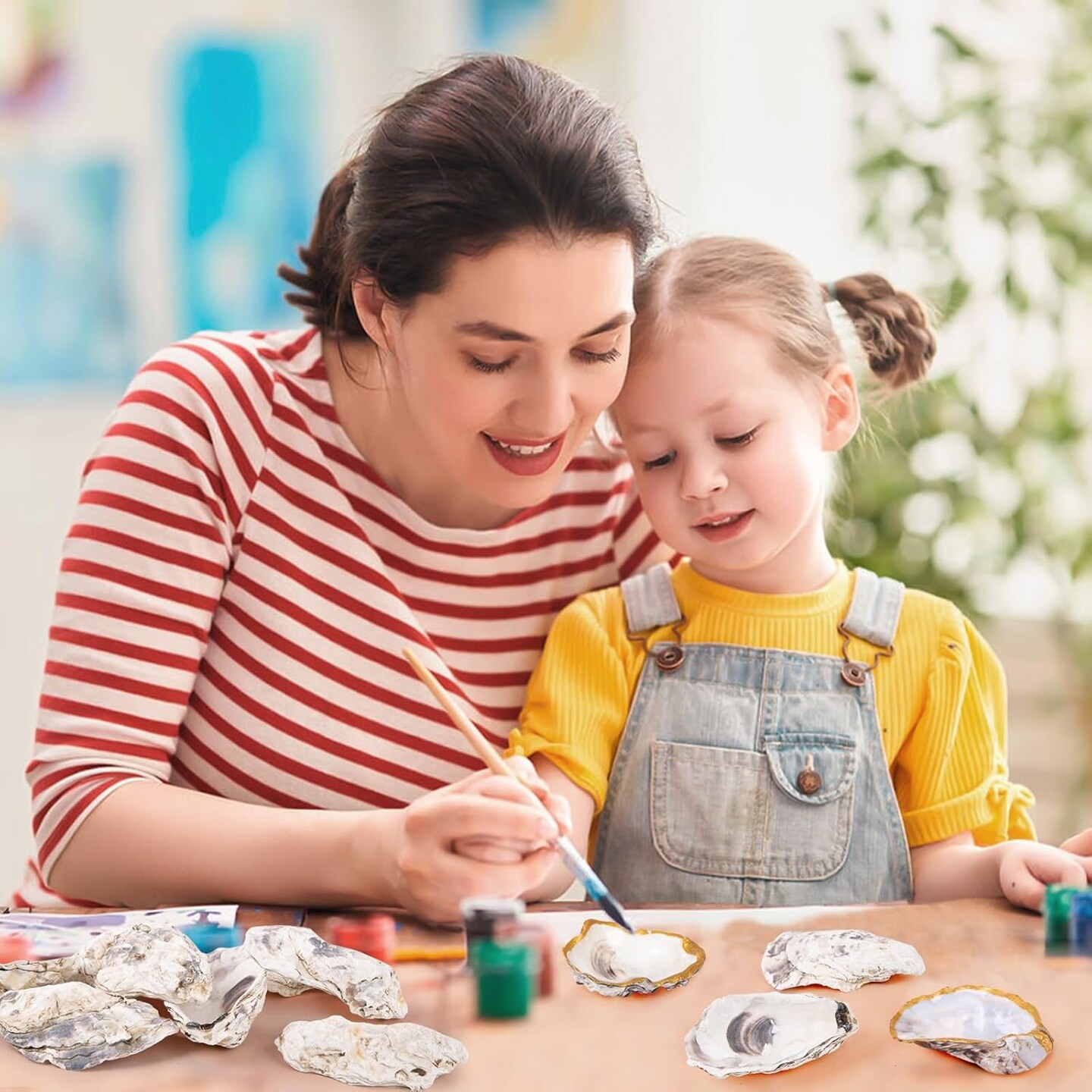 25-Pack Natural Concave Oyster Shells, 3–4 Inch, Bulk Seashells for Crafts, DIY Projects, Home Décor, Vase Fillers, Christmas Ornaments, and Nautical-Themed Decorations