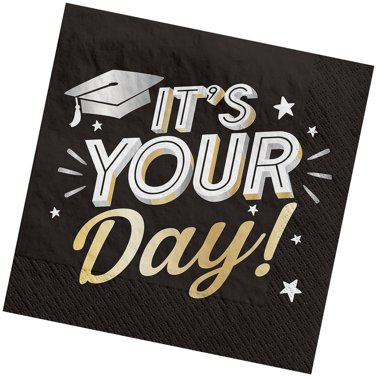 6 1/2" Congrats Grad Disposable Paper Luncheon Napkins 16 Count