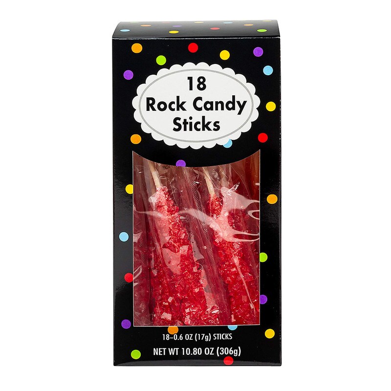 Bright Caribbean Blue Rock Candy Sticks 18 Pieces