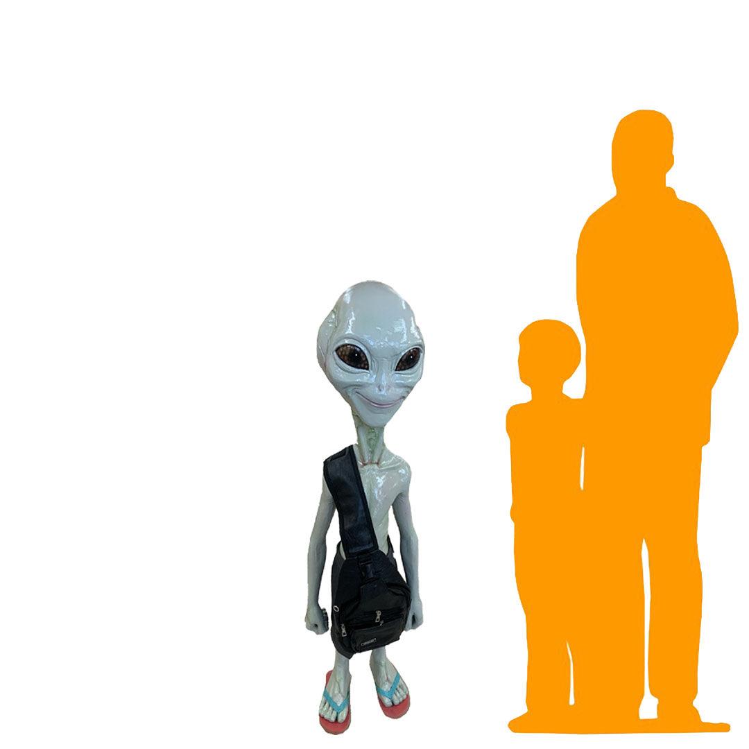 Alien Paul With Satchel Life Size Statue