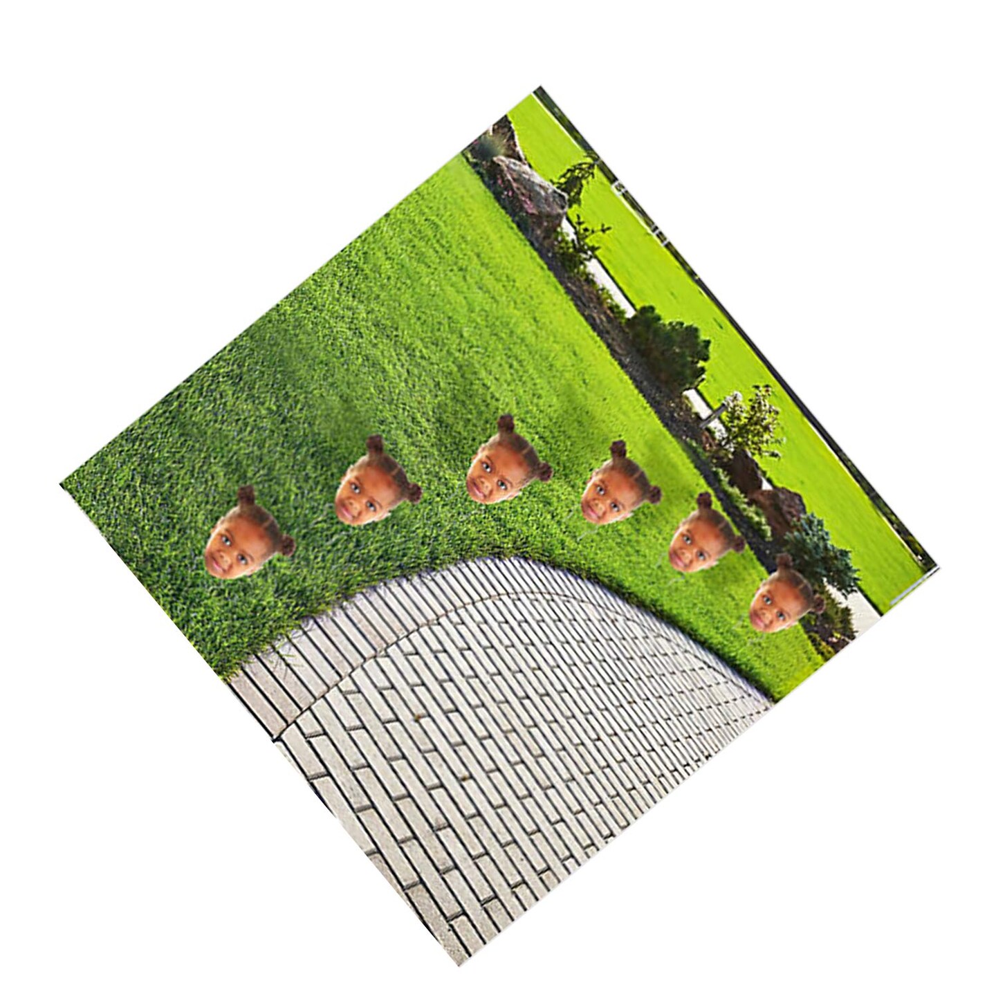 8&#x22; Custom Photo Cutout Mini Corrugated Plastic Yard Signs 6 Pieces