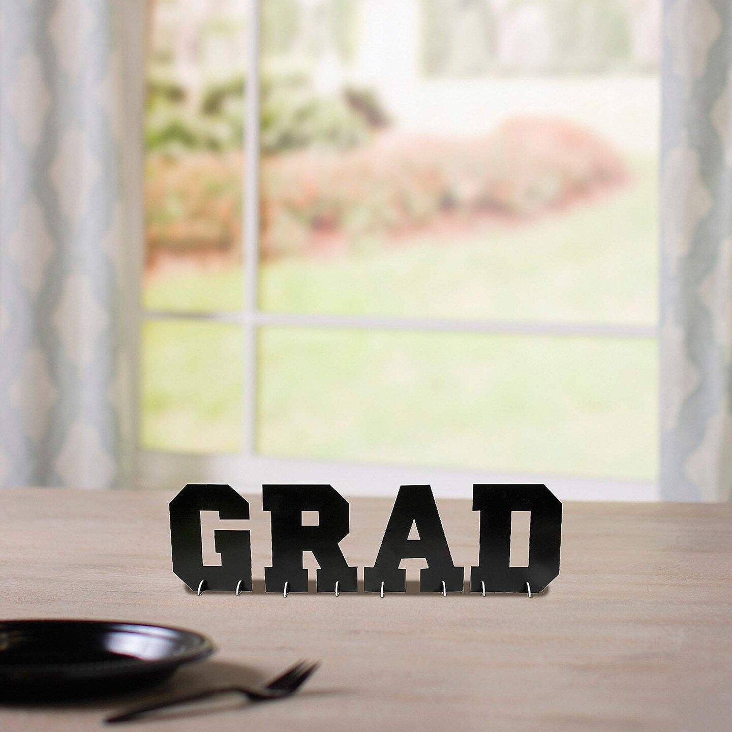 12" Black Foam Letters GRAD Tabletop Centerpiece Set 4 Pieces