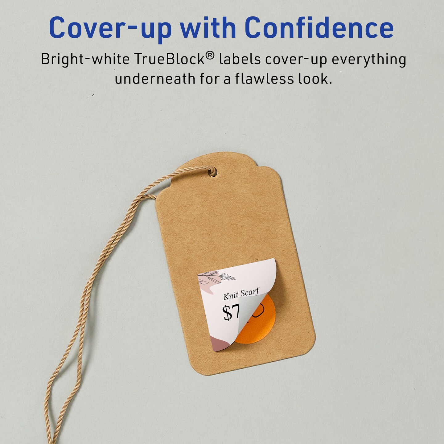 Avery TrueBlock Matte White Paper Labels, 1-1/2" x 1-1/2" Square