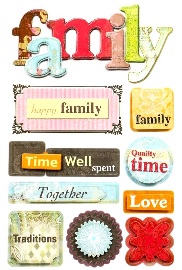 Designer Family Dimensional Stickers | Michaels