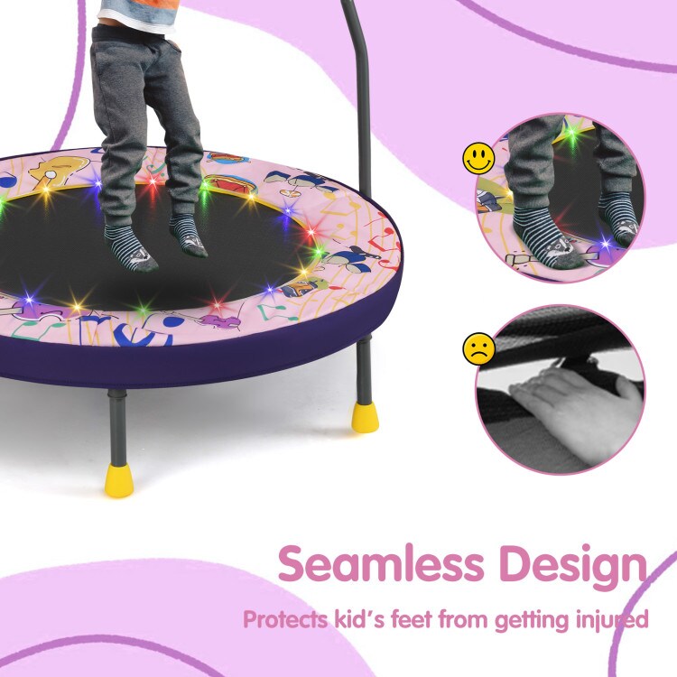 Small Rebounder Trampoline for Children – Foldable & Light-Up Design