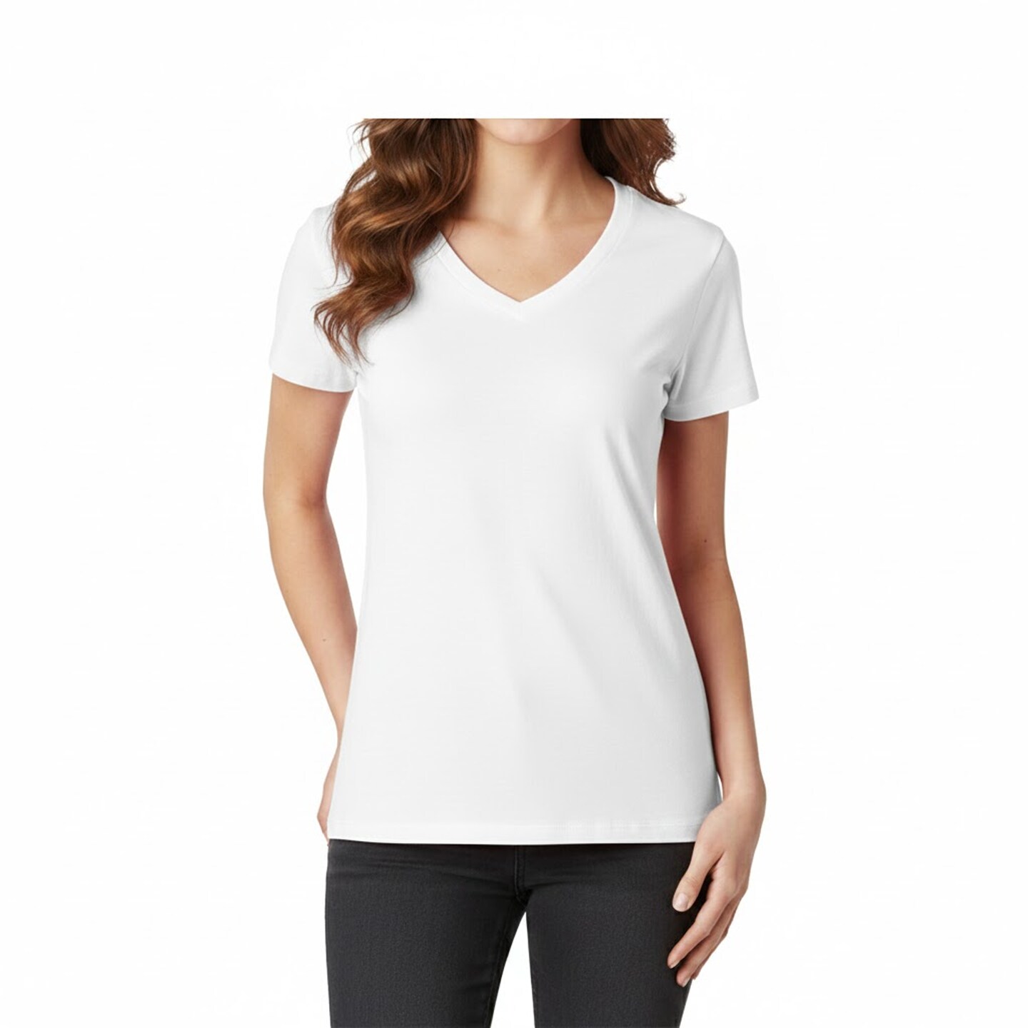Gildan Women’s Heavy Cotton V-Neck Blank Craft T-Shirt – Cricut & Paint Ready