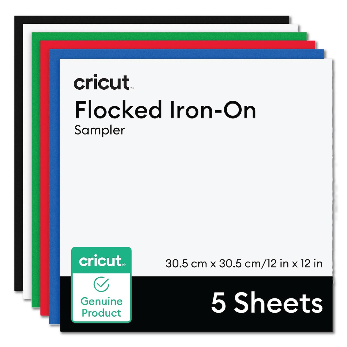Cricut Flocked Iron-On, Classics Sampler - 12 in x 12 in (5 ct)