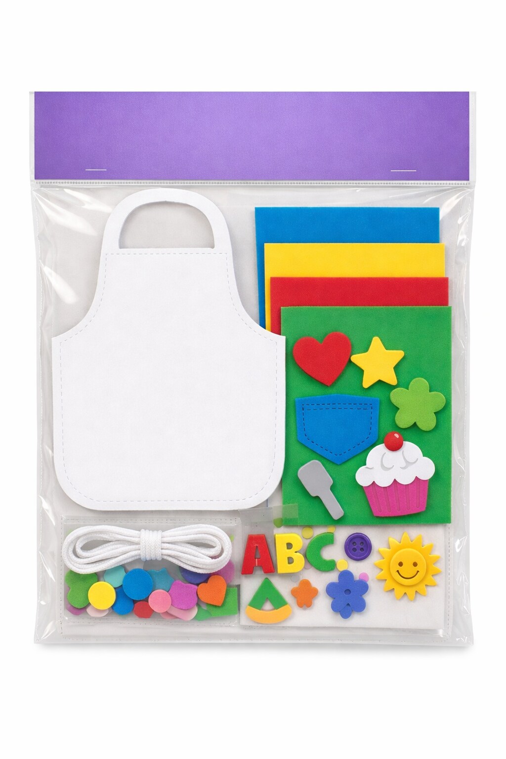 DIY Foam Apron Craft Kit – Kids Art & Classroom Craft Project, 9-3/4" x 6-1/2", 20 Pack