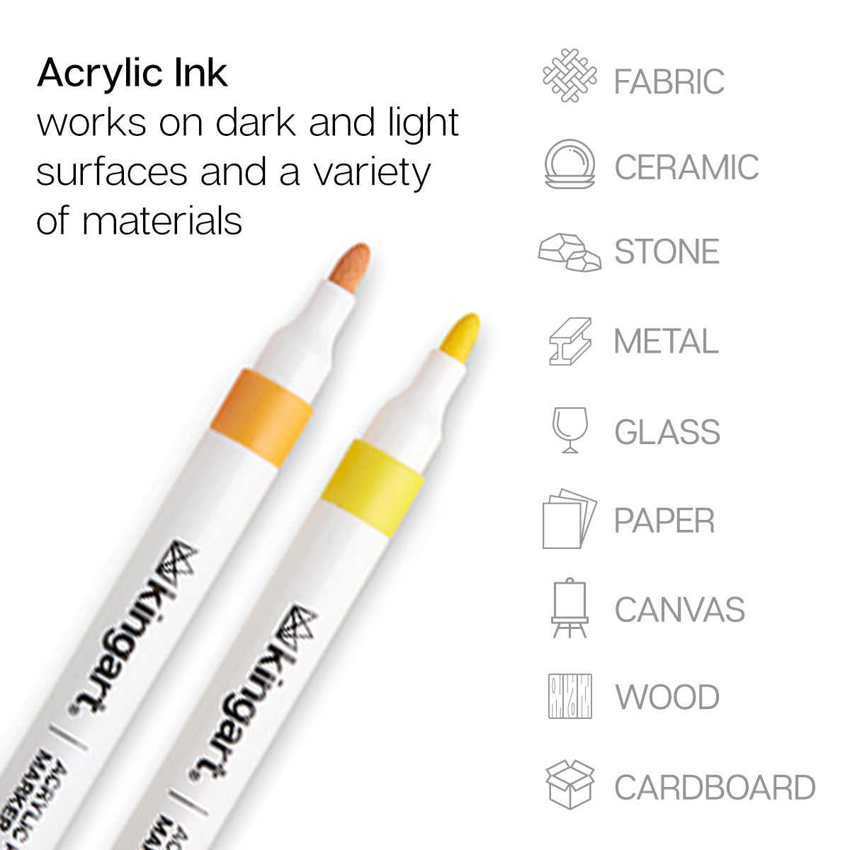 KINGART&#xAE; Acrylic Paint Markers 48 Colors
