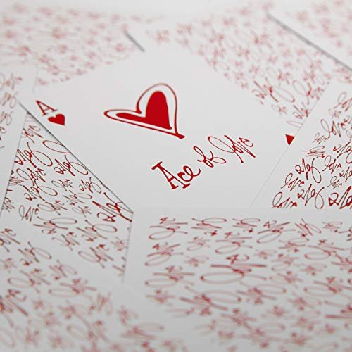 theory11 Love Me Premium Playing Cards, Red - Hand Illustrated, Sustainably Produced, Poker Size Standard Index