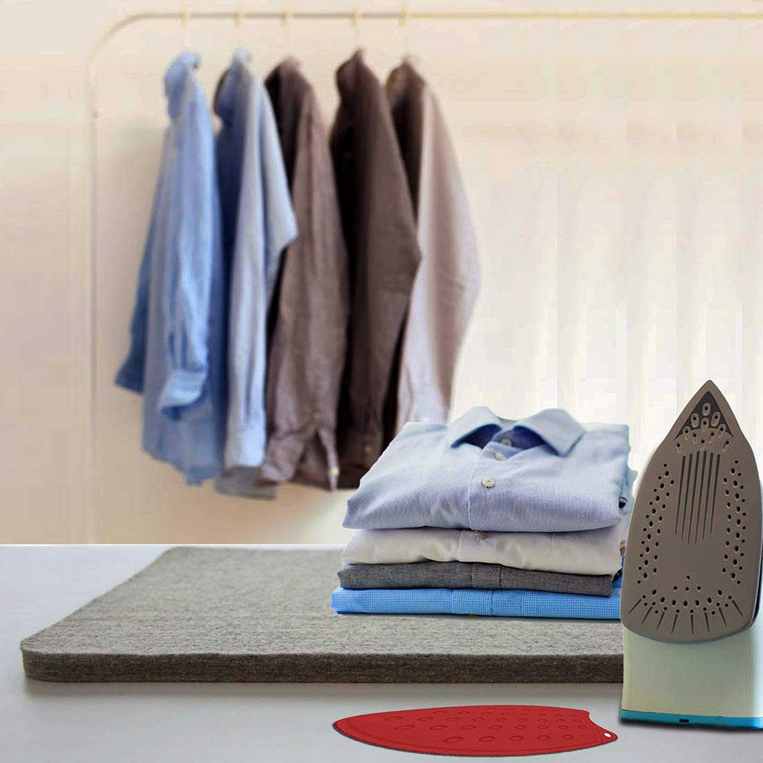 18" x 14" Wool Pressing Mat 100% New Zealand Felted Wool Ironing Mat Pad Blanket for Quilter, Sewing, Quilting Supplies and Notions