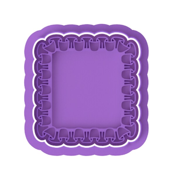 Victorian Trim Square Frame Cutter and Stamp with Size Options