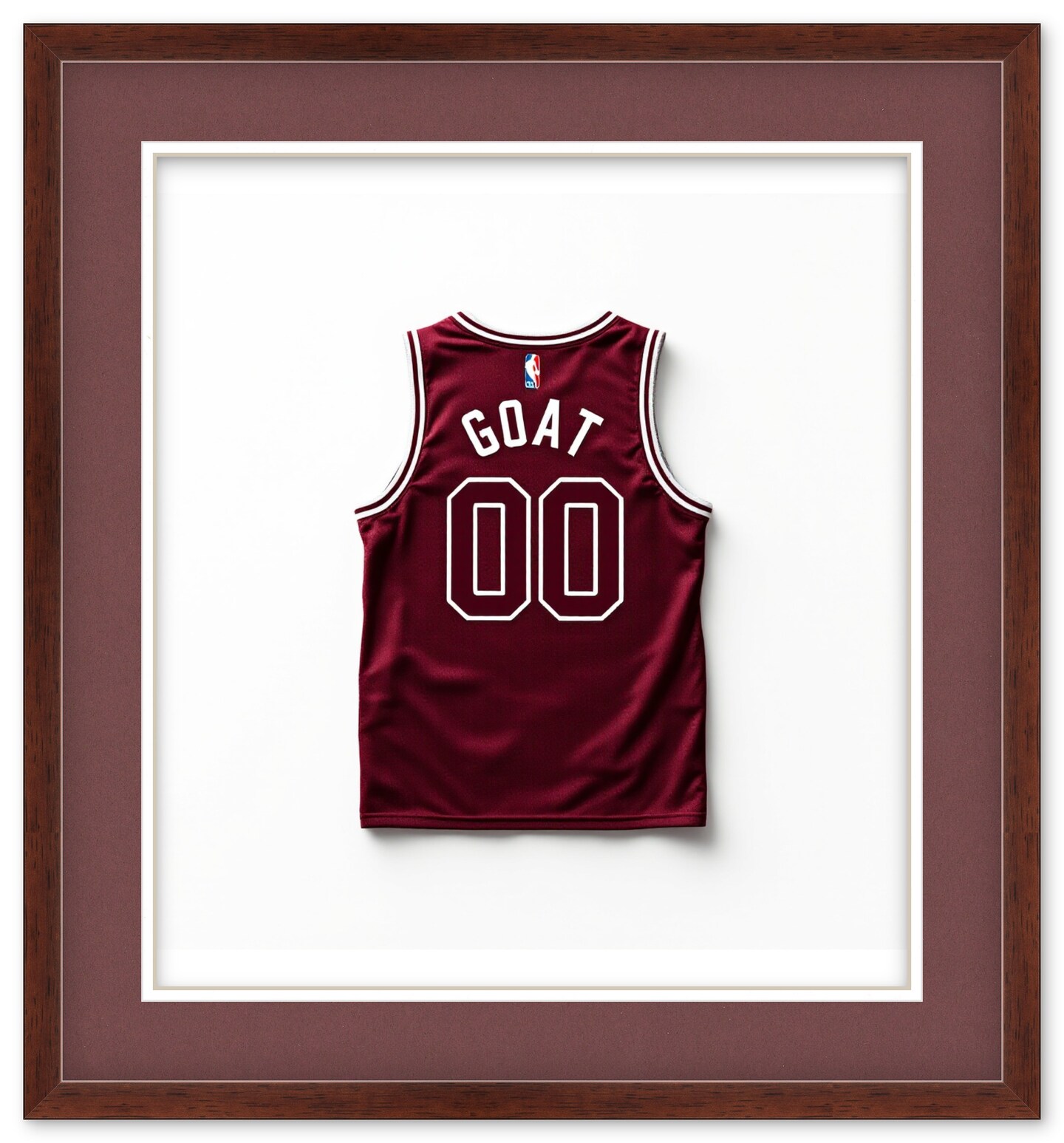 CustomPictureFrames.com Solid Wood Jersey Shadow Box Frame - Rich Walnut - Sizes 26x28 - Wall Display With Double Mat Made in the USA