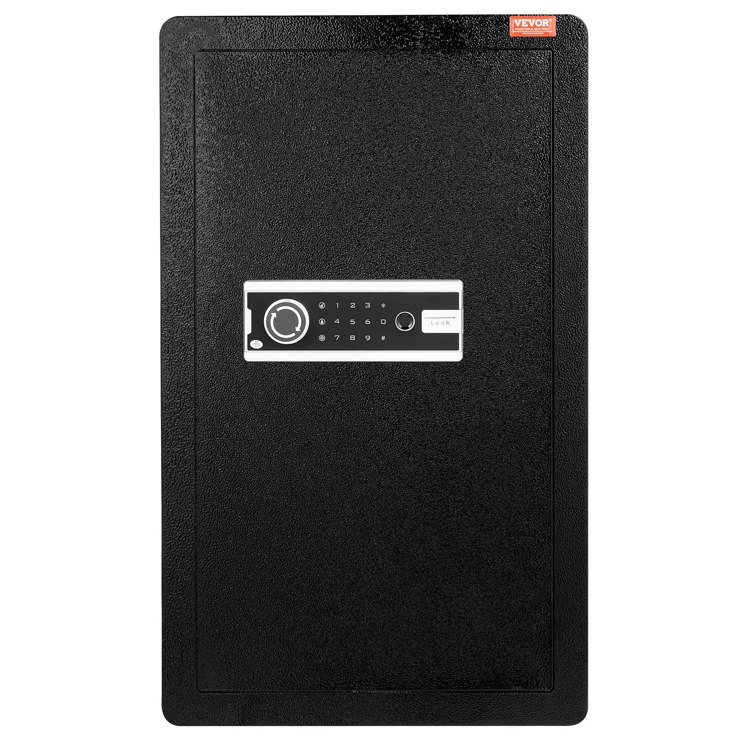 Single Door 4.0 cu.ft Safe Box with Key Lock, Password & Fingerprint, Safe Lock Box with Fireproof Bag, Key Rack, LED Light, and 2 Shelves for Money, Documents, Jewelry, and Valuables, Black