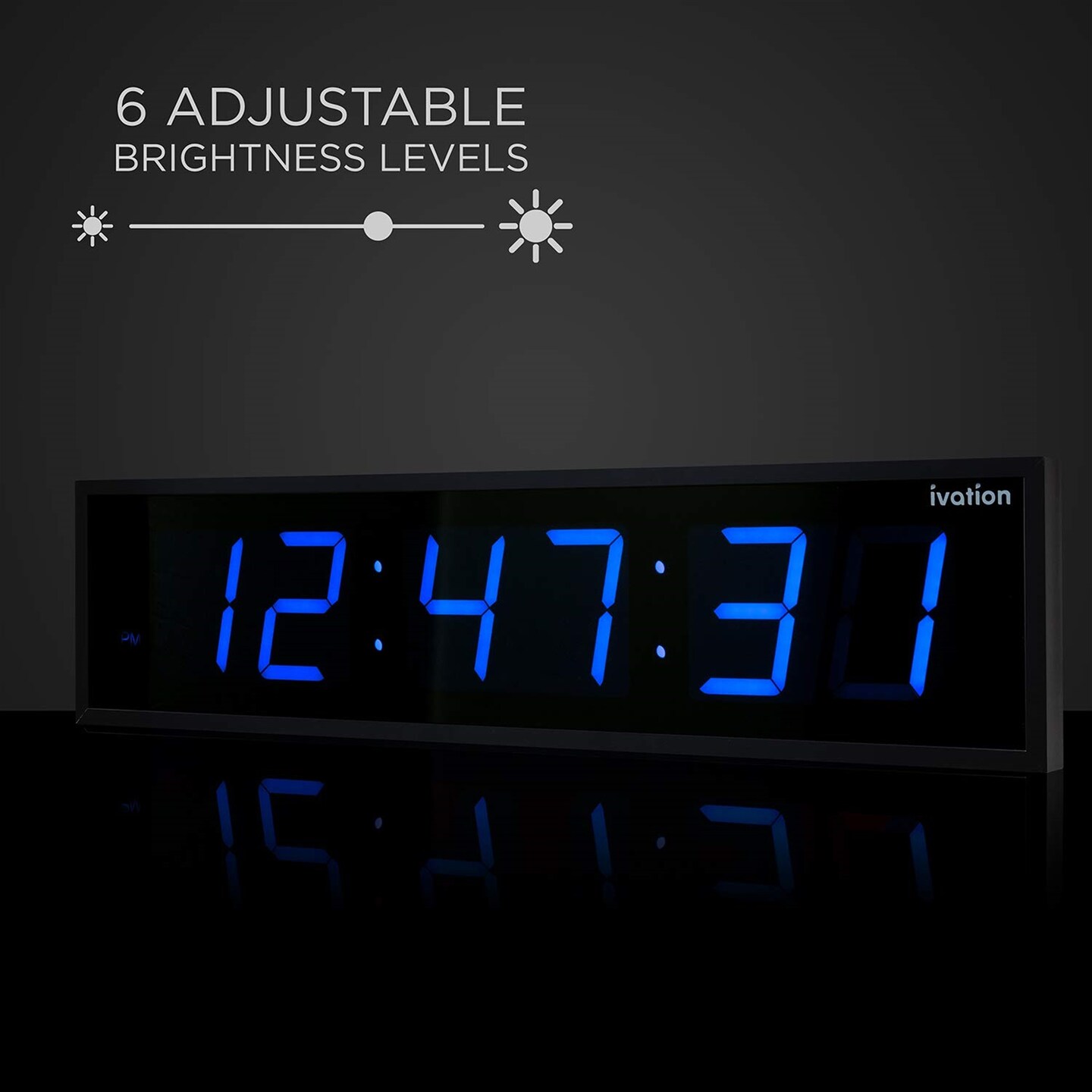 Ivation Huge 30 Inch Large Big Oversized Digital LED Wall Clock