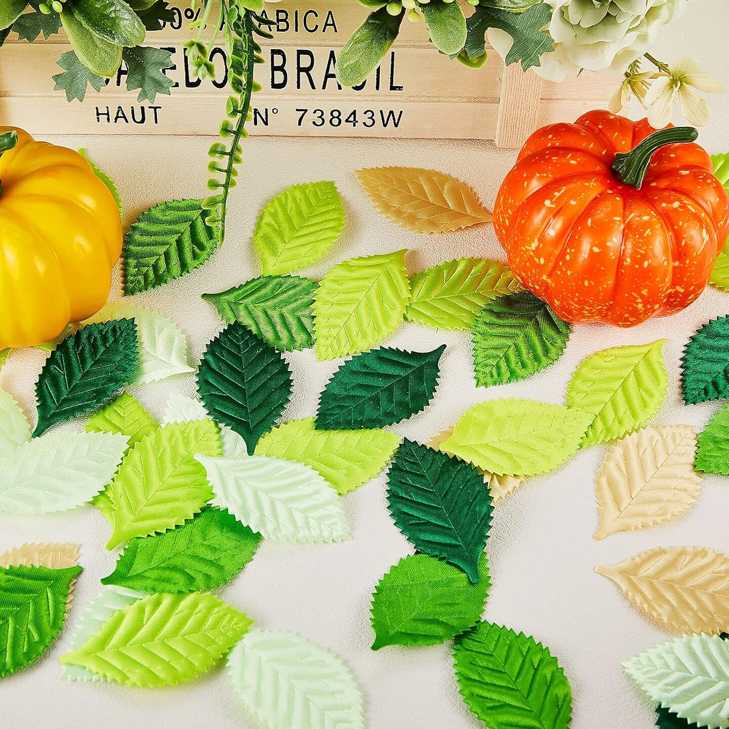 200 Pieces Mixed Leaves Mulberry Paper