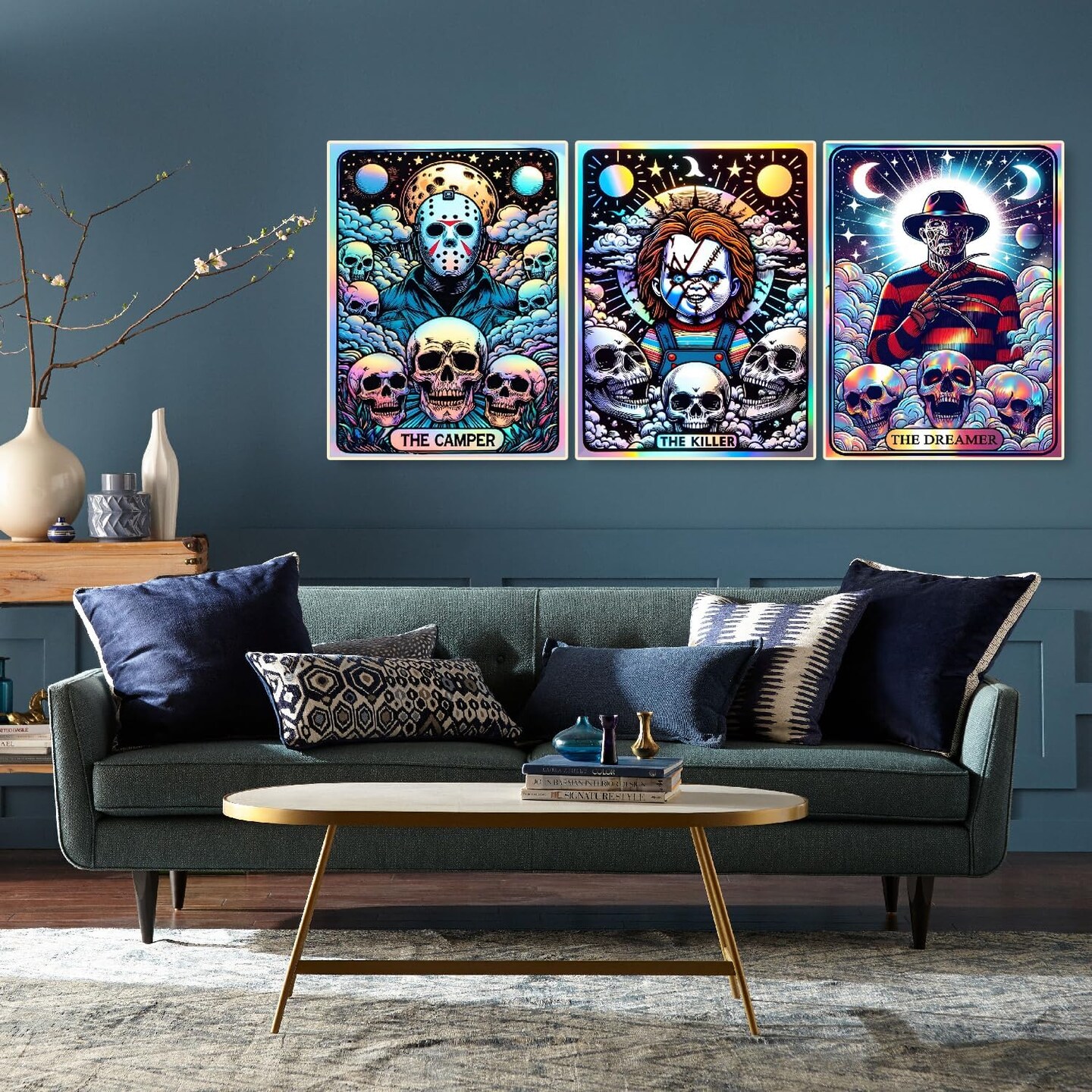 6-Pack Halloween Diamond Painting Kits for Adults – 5D Full Drill DIY Horror Gem Art, Beginner-Friendly Crystal Art Craft, 30×40cm Wall Decor & Holiday Gift