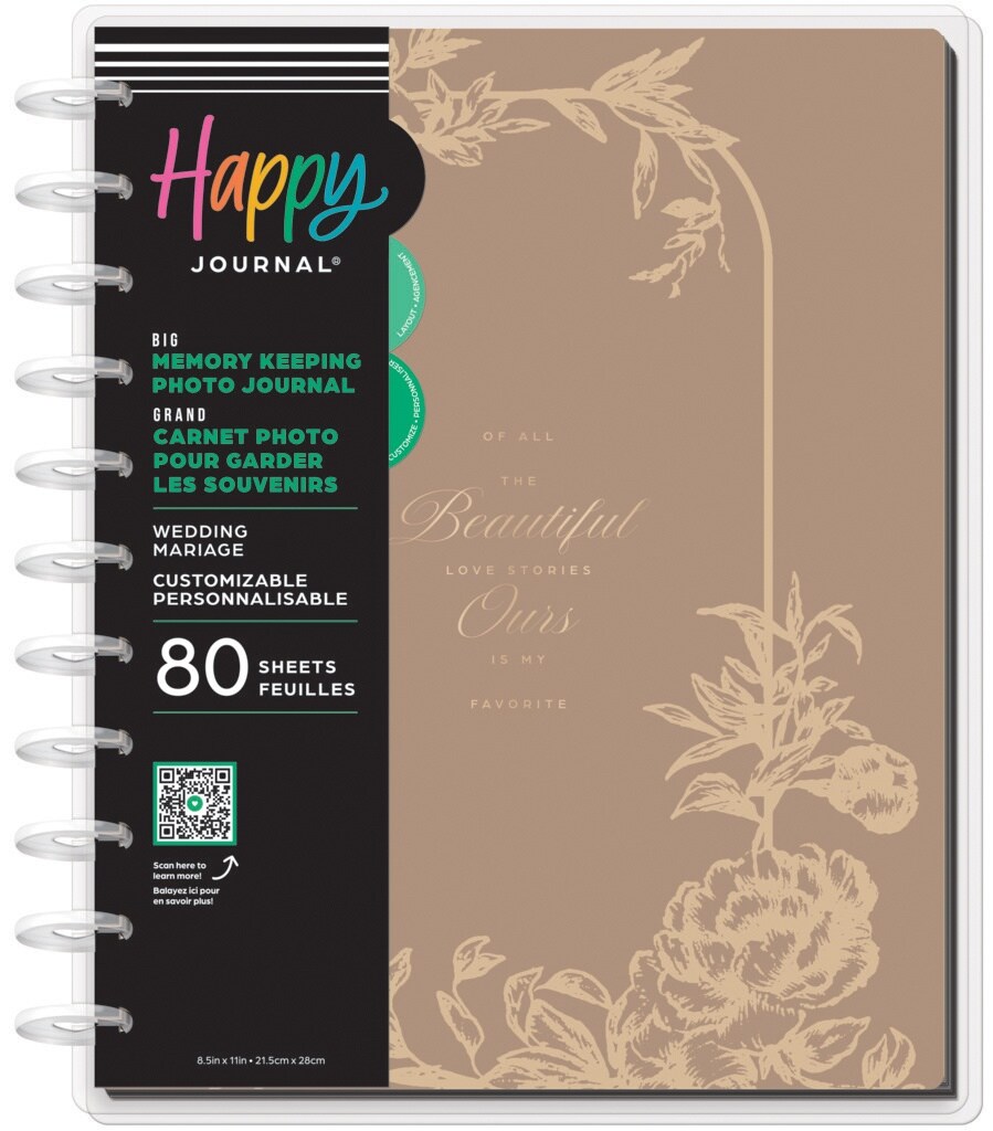 Happy Planner Big Disc Bound Memory Keeping Journal-Love Blooms Wedding