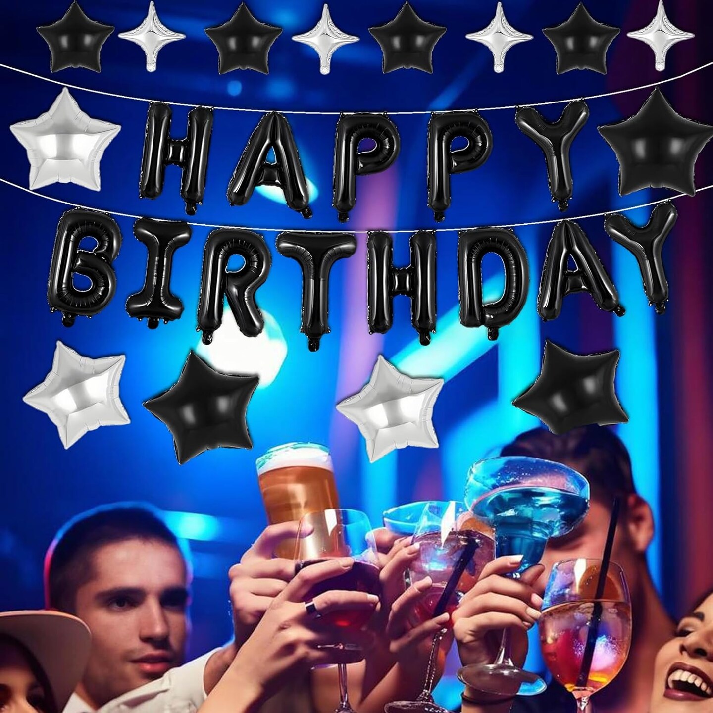 27Pcs Happy Birthday Balloon Banner