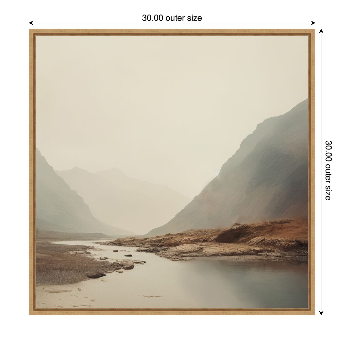 Dreamy Mountain Mirage I by Lazar studio Framed Canvas Wall Art