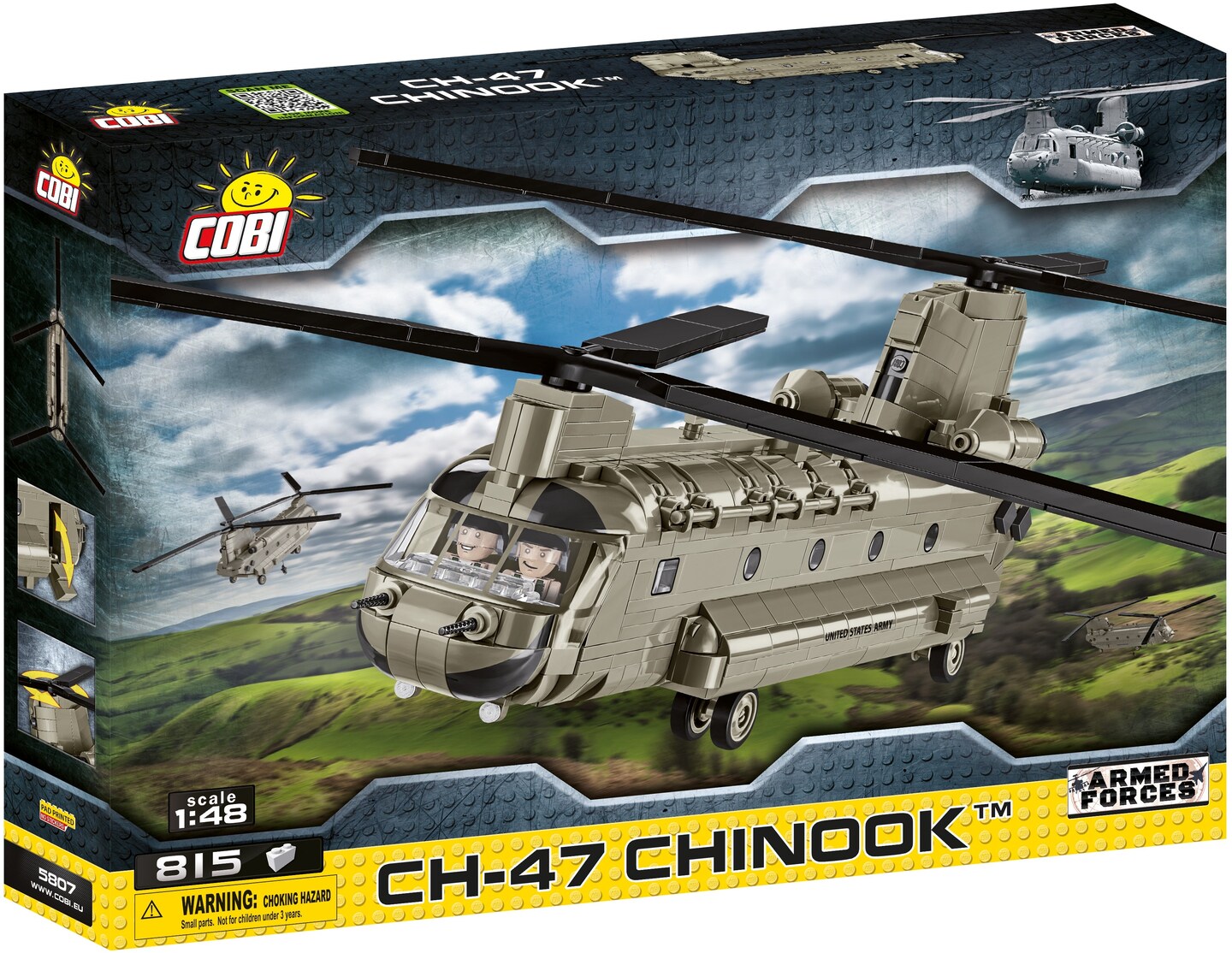 COBI Armed Forces CH-47 Chinook Helicopter