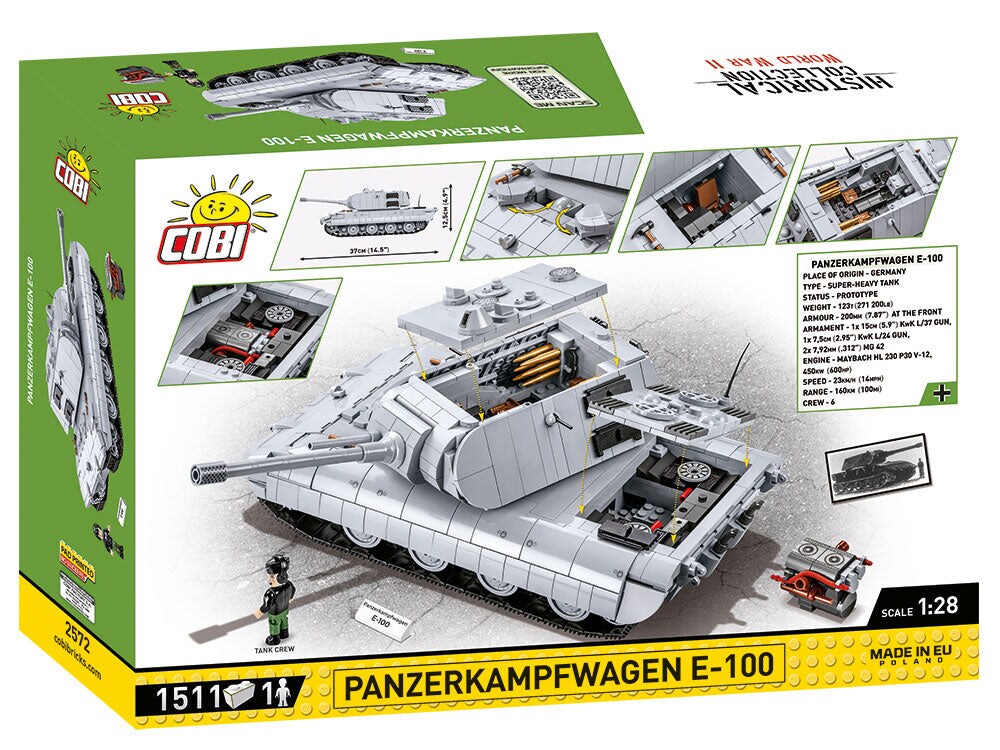 COBI Historical Collection: World War II Panzerkampfwagen E-100 Tank