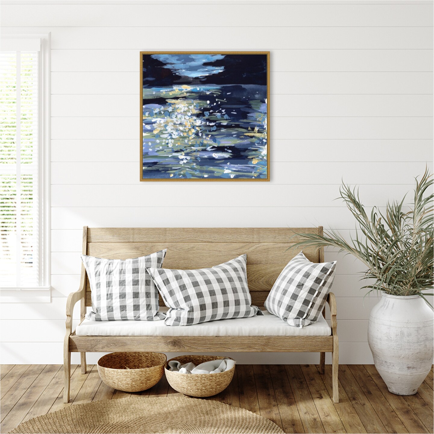 Calming Night I by Melissa Wang Framed Canvas Wall Art