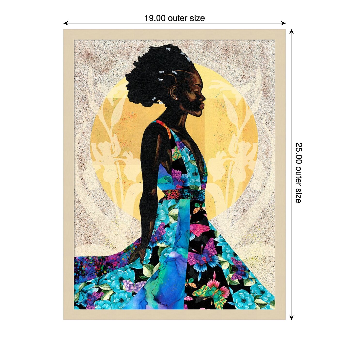 Her Flow by Alonzo Saunders Wood Framed Wall Art Print