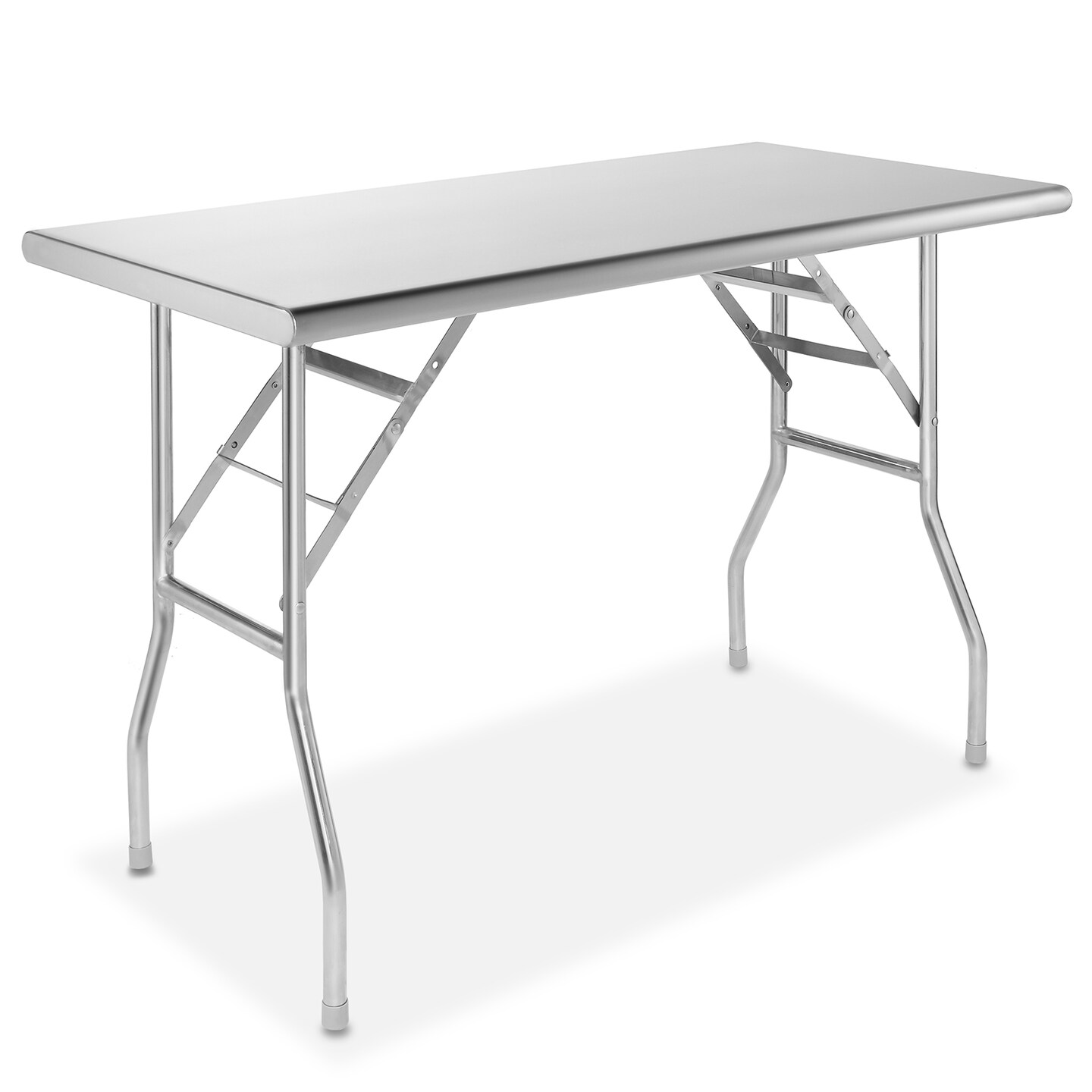 GRIDMANN Stainless Steel Folding Tables 48 x 24 Inch, NSF Kitchen Prep &#x26; Work Tables