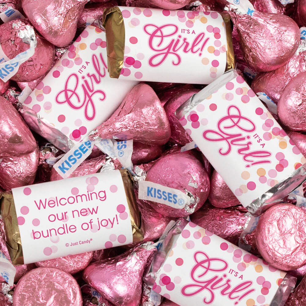 It&#x27;s A Girl Baby Shower Chocolate Mix by Just Candy