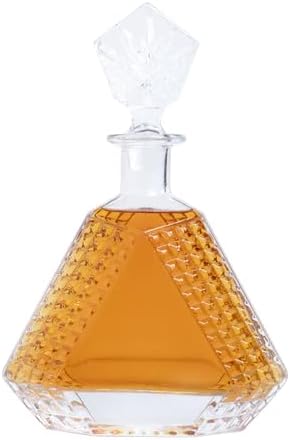 Makerflo Triangle Shape Glass Whiskey Decanter - 680 ml