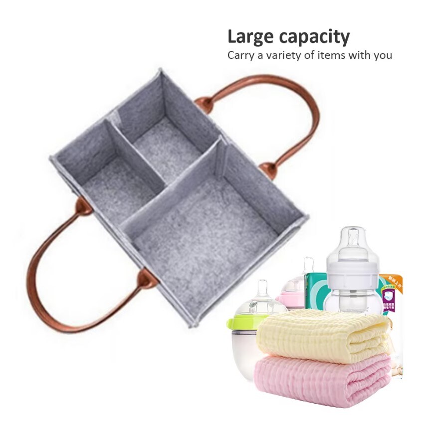 Baby Diaper Caddy Organizer Nursery Storage Basket for Newborn Essentials Must Haves Neutral Baby Gifts for Baby Shower Registry Items Car Organizer for Diapers