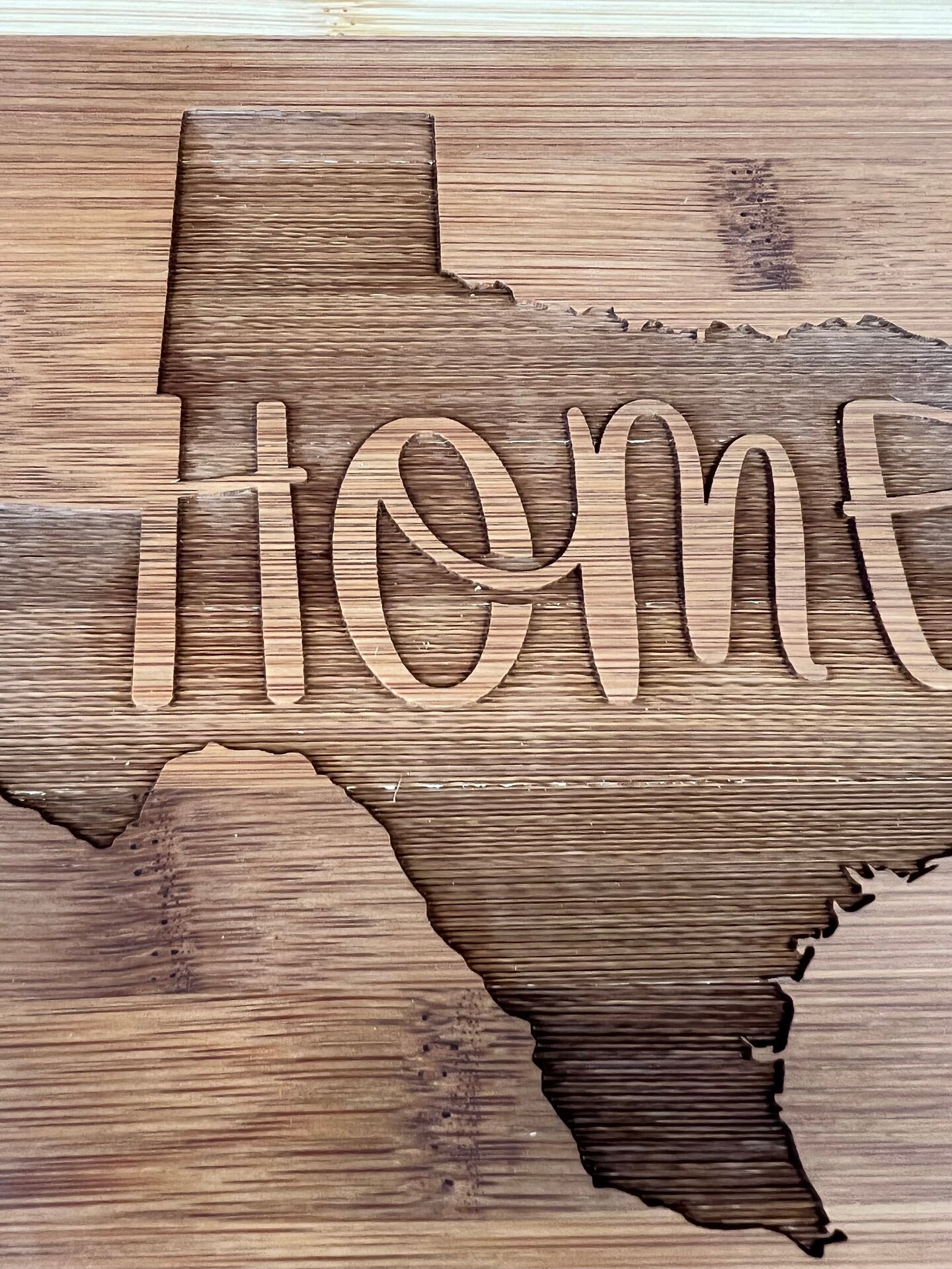 Texas Home Cutting Board 14&#x27;&#x27;x9.5&#x27;&#x27;x.5&#x27;&#x27; Bamboo