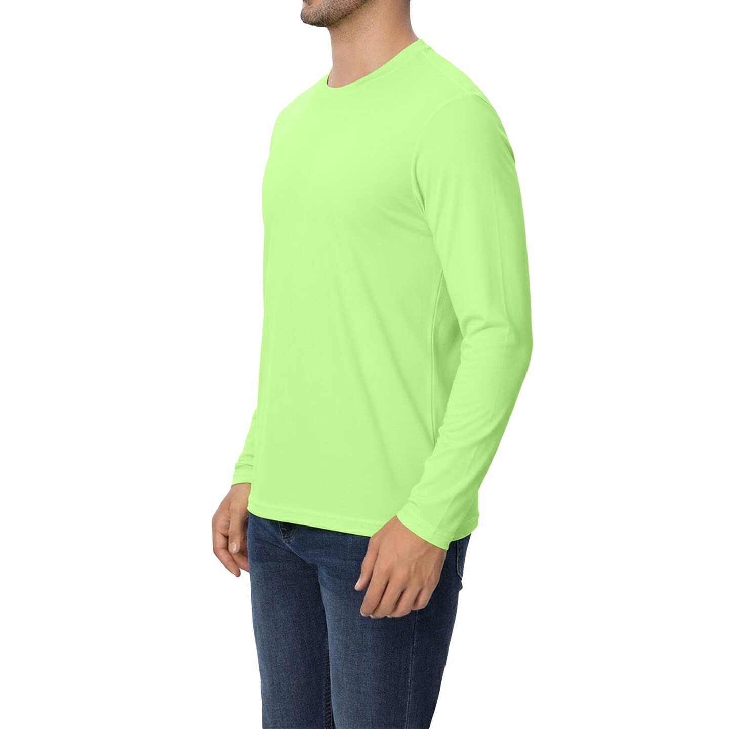 Zfeel ZF912 Long Sleeve Safety Tee for Workshops, Arts & Outdoor DIY – Neon Yellow, 6-Pack