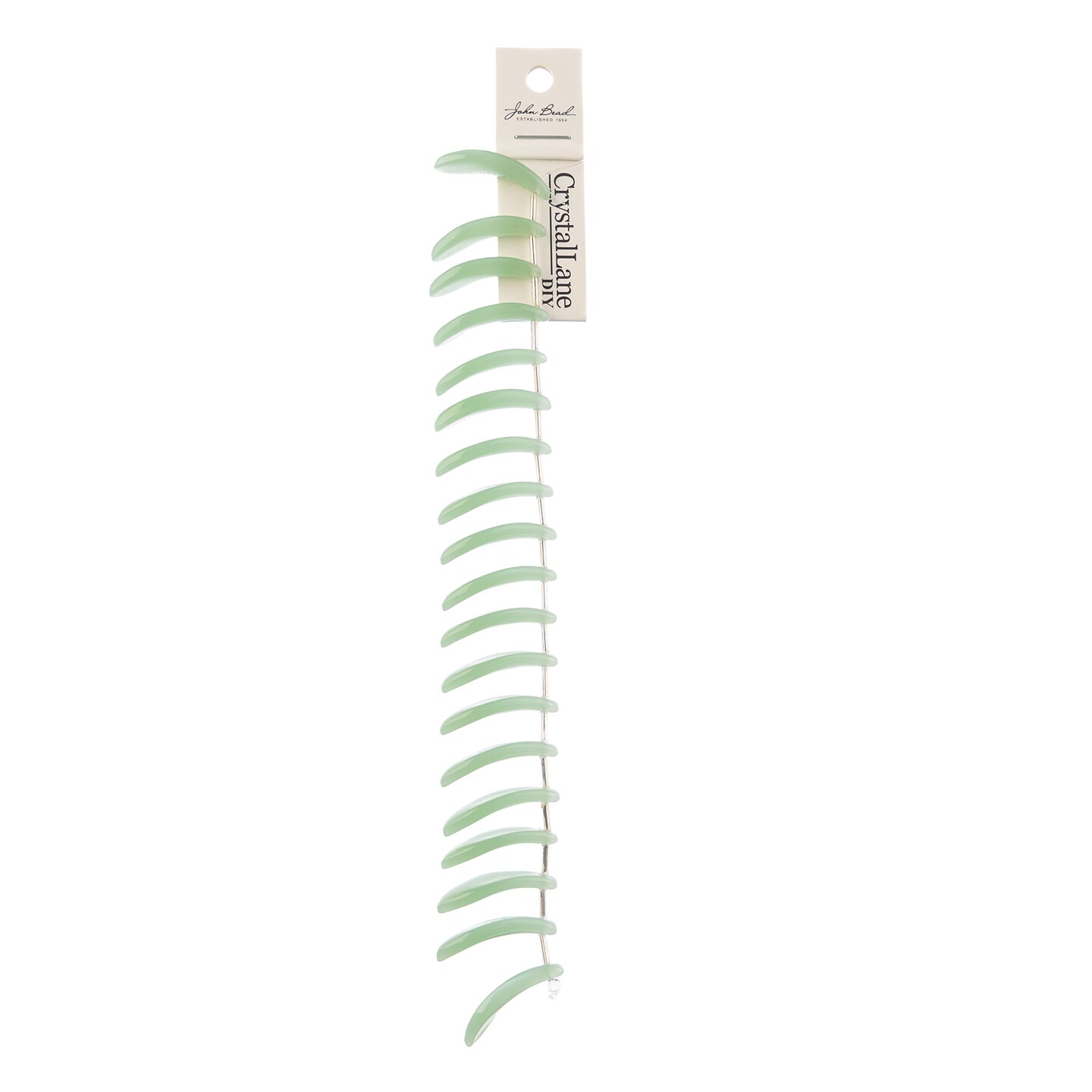 Crystal Lane DIY Glass Garden 8x26mm Long Leaf Bead Strand, 19pcs