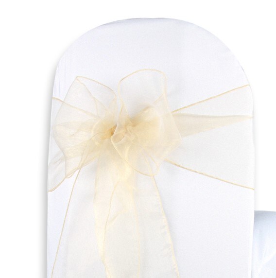 10pcs Organza Chair Sashes Tulle Chair Bows Tie Ribbon for Wedding Birthday Party Ceremony Special Events Banquet Venue Hotel Decoration