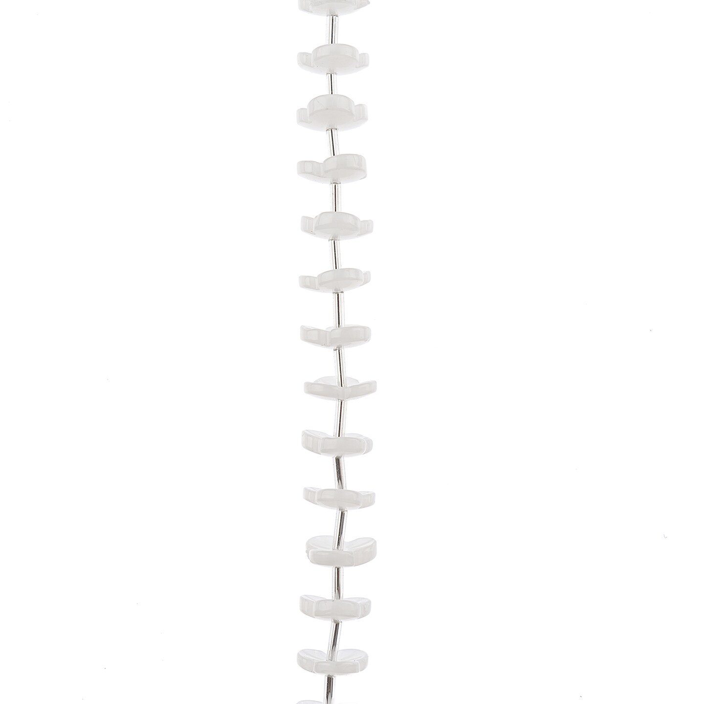 Crystal Lane DIY Glass Garden 13mm Opaque Small Flower Caps Bead Strand