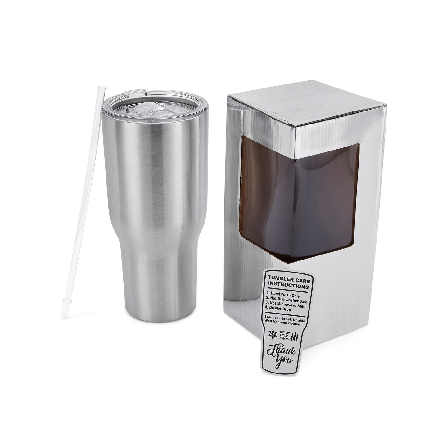 Makerflo 40 oz Stainless Steel Sublimation Tumbler with Lid &#x26; Straw | Craft-Ready for DIY Gifts &#x26; Personalization (Epoxy, UV DTF, Vinyl, and Laser Engraving) - Not for Sublimation