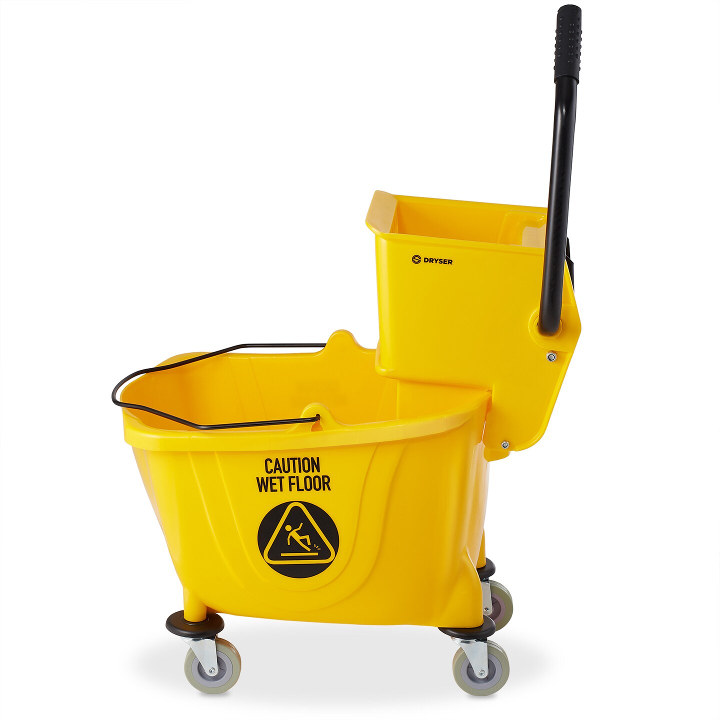 Dryser Commercial Side Press Wringer Combo Mop Bucket, 33 Quart