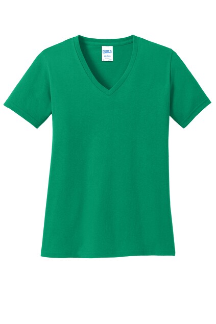 Port Company&#xAE; Women&#x2019;s Core Cotton V-Neck T-Shirt