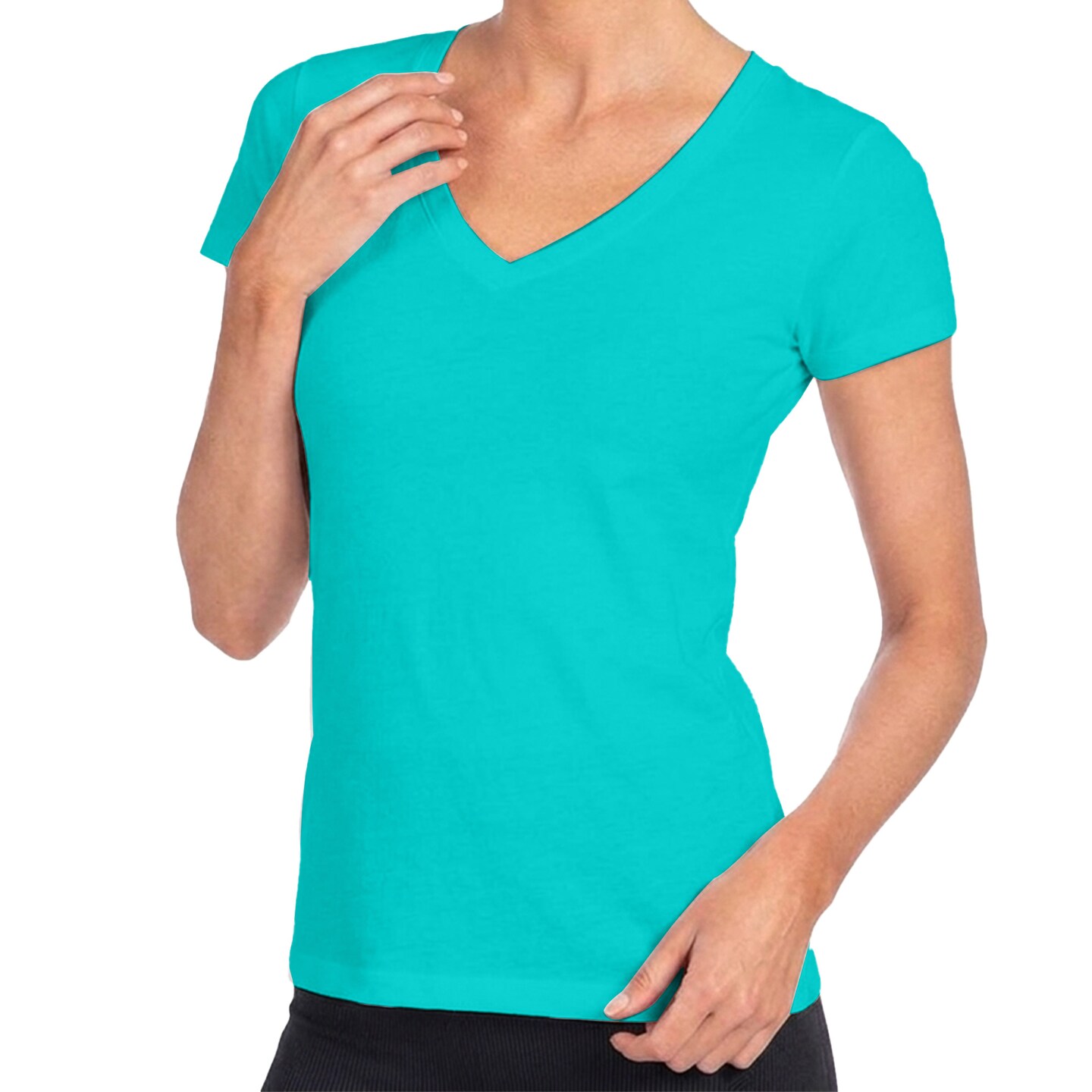 Next Level Women's Ideal V-Neck T-Shirt, Craft Light Solid Crewneck Tee