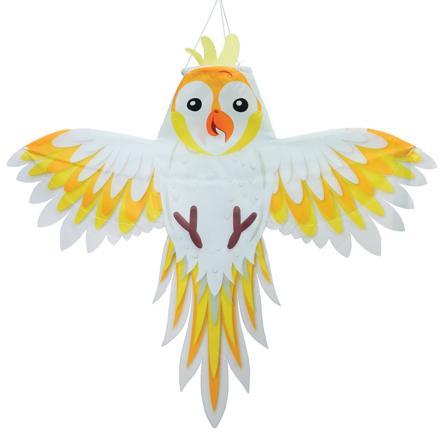 In the Breeze 5266 — Cockatoo Windsock — Colorful, Fully Printed, Unique Outdoor Bird Windsock