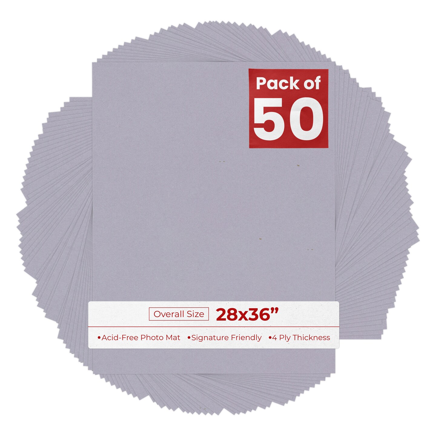 Blue Stone 28x36 Uncut Mat Board - Blank Sheets, No Opening, Color ...