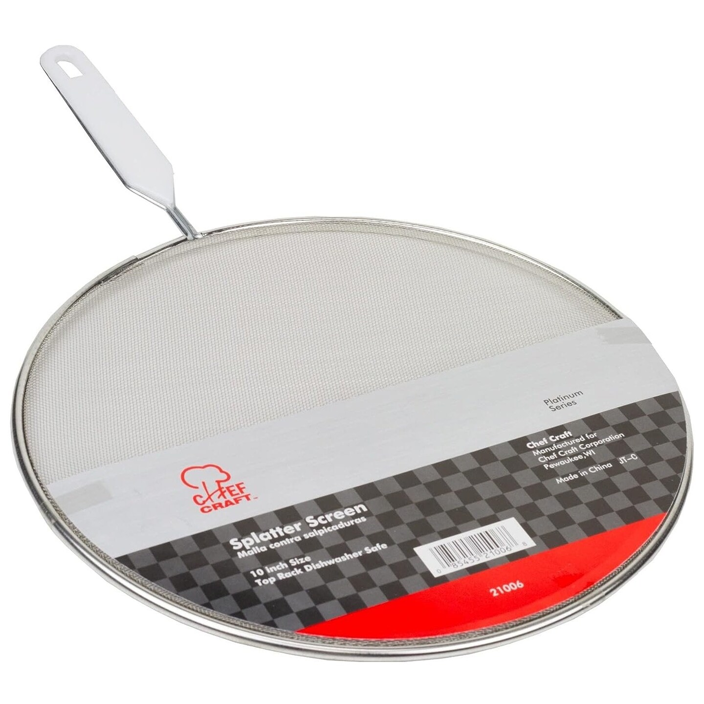 Chef Craft 10-Inch Stainless Steel Fine Mesh Grease Splatter Screen