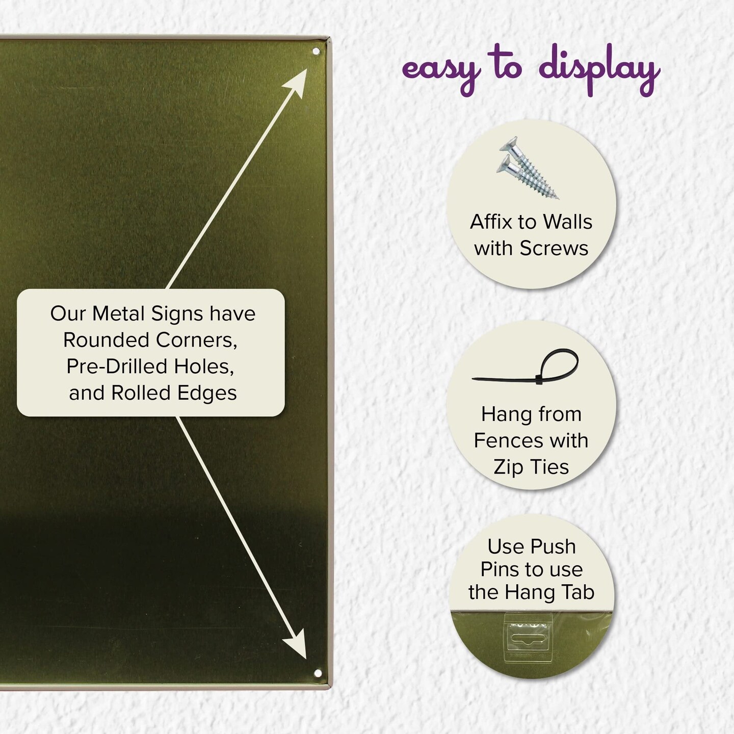 Enter At Own Risk Metal Sign - Easy-to-Hang Wall Decor - Fun Tin Signs for Man Cave, Garage, and Dorm Room