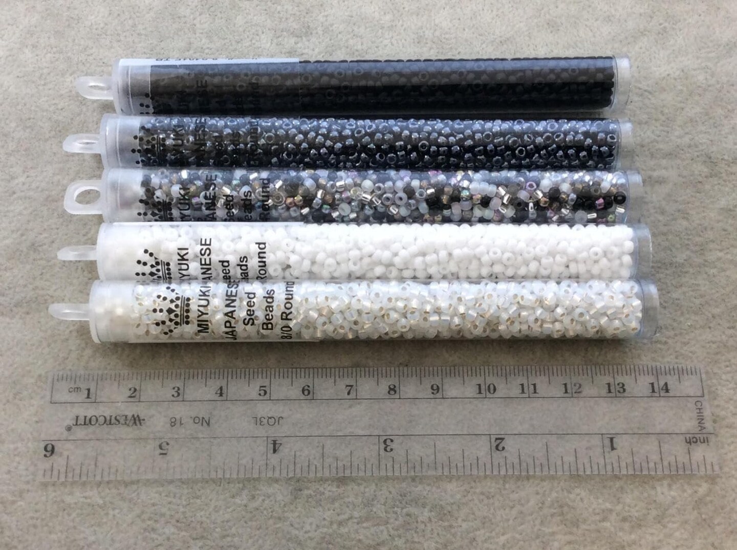 Miyuki Round Seed Bead Size 8/0 22g-tube Galvanized Silver