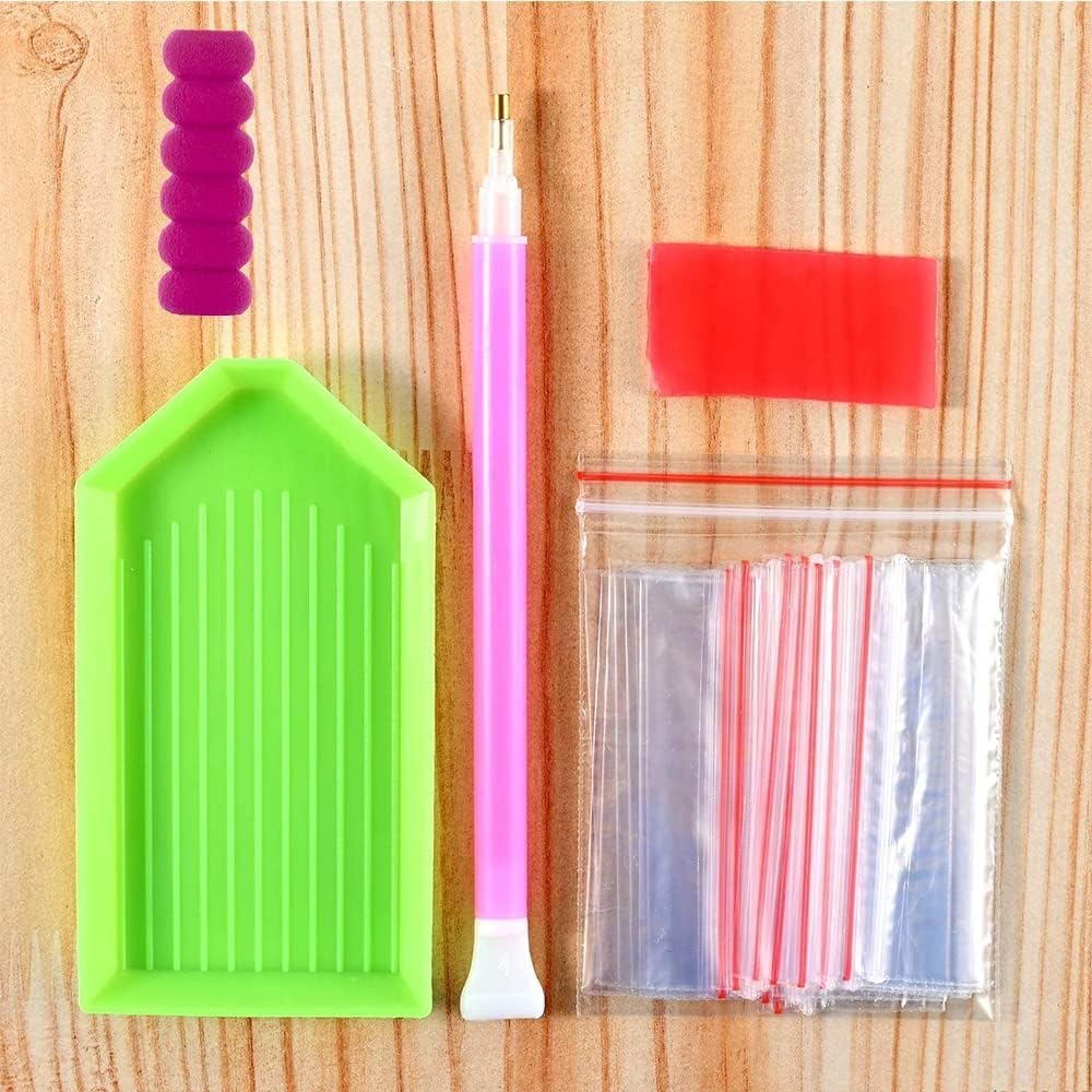 Diamond Art Painting Kits for Adults, Shhh Full Drill Diamond Dots Paintings for Beginners, Round 5D Paint