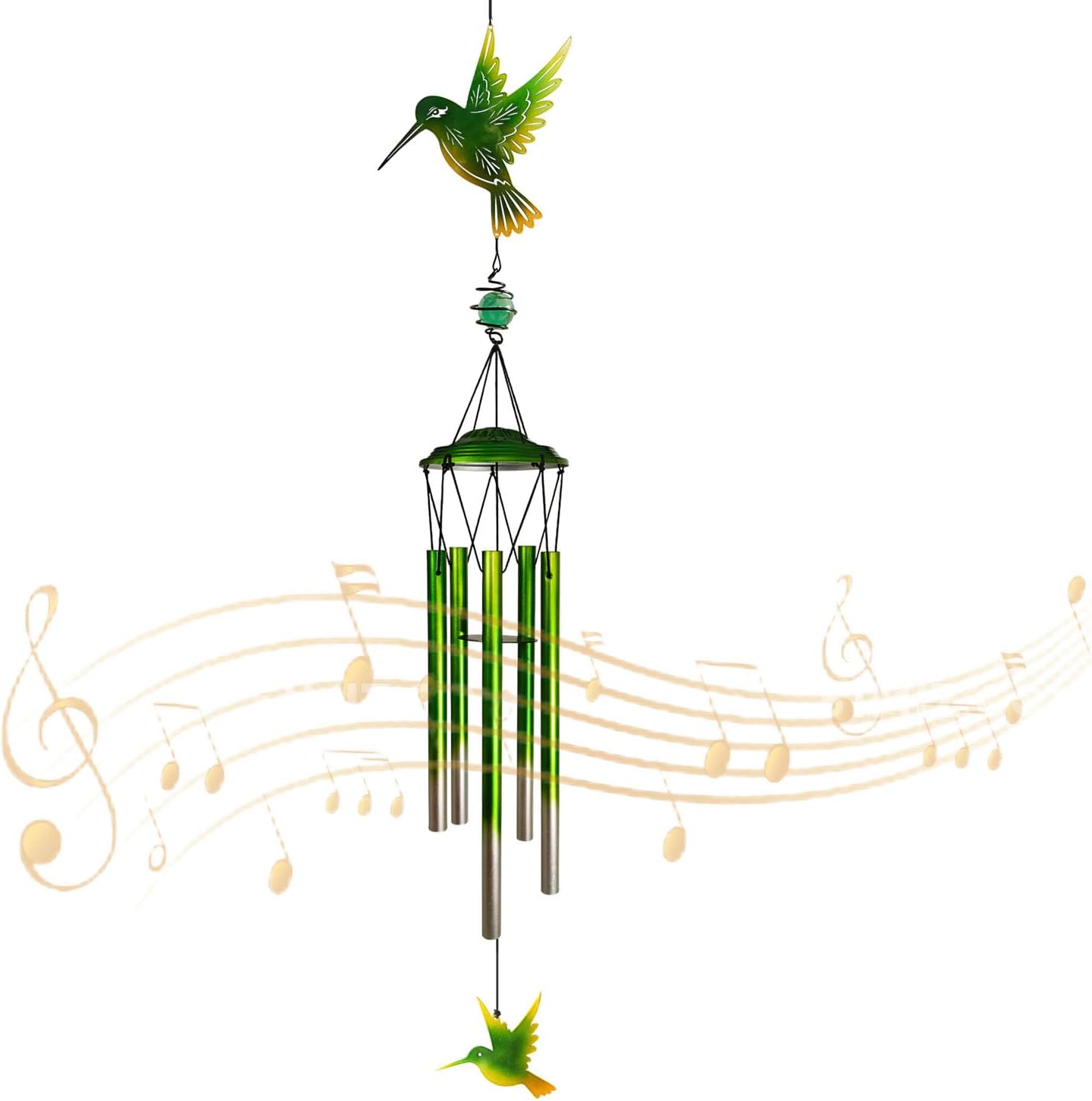 Hummingbird Wind Chimes, Outdoor Metal Wind Chimes Decor