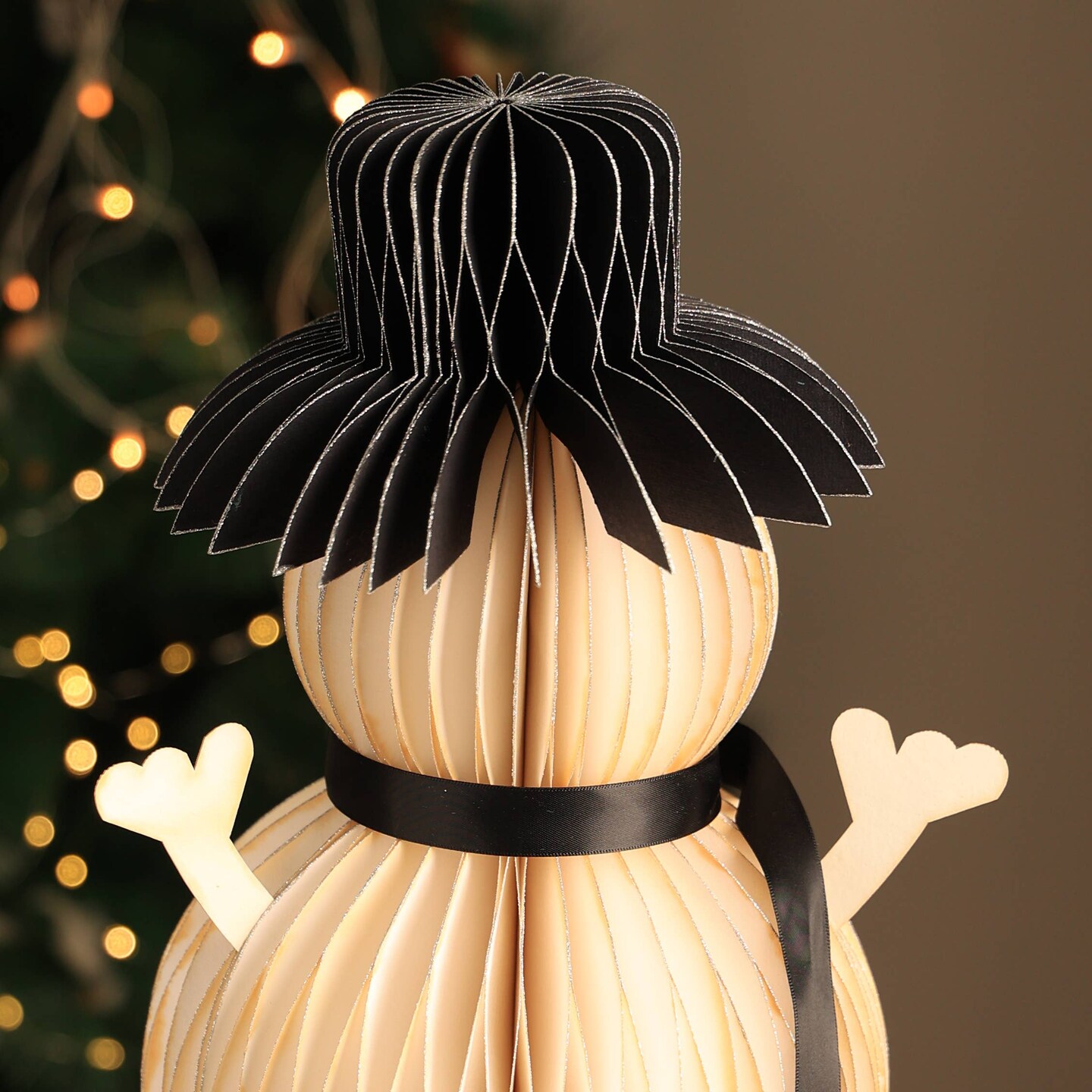 Honeycomb Handmade Paper Snowman - Large, Set of 2